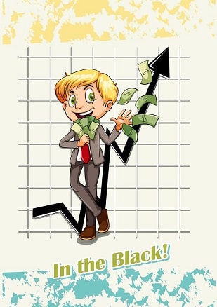 in the black